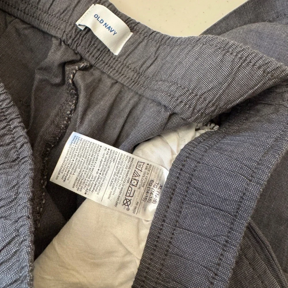 Old Navy Shorts Boys XL 14-16 Gray Casual Elastic‎ Waist Drawstring Cotton NEW